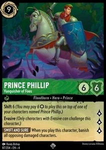 4x Prince Phillip - Vanquisher of Foes Ursula's Return Lorcana Disney VO - Picture 1 of 1
