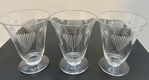 785-1 by BRYCE Footed Tumbler with Cut Stars & Vertical Lines Pattern 4.5” Tall - Picture 1 of 9