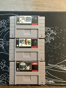 Super Nintendo Mini 3 Game Lot NHL 95, Super Star Wars Madden 95 - Picture 1 of 2