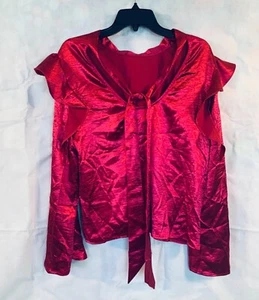 Free Press Blouse With Ruffles Size M New Without Tags - Picture 1 of 3