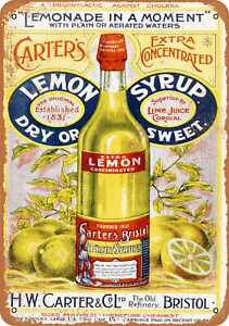 Metal Sign - 1896 Carter's Lemon Syrup -- Vintage Look
