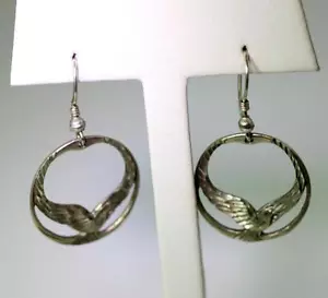 Hermosos pendientes colgantes de paloma de corte diamante de plata esterlina de 1,5"" - 6990 - Imagen 1 de 4