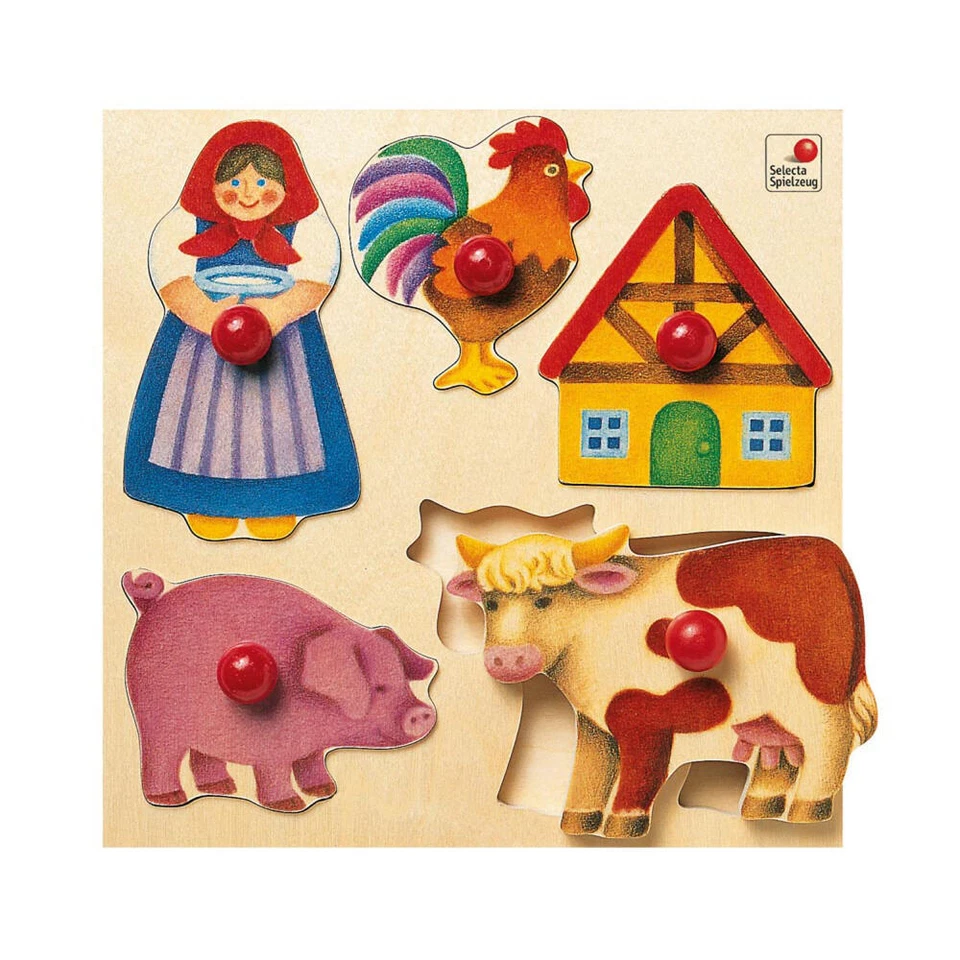Selecta toy puzzle farm 5 pcs puzzle game toddler toy 20 cm - Image 1 of 1