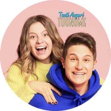 Cialda NINNA E MATTI youtube con NOME Decorazione Torta Ostia Zucchero