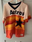 Used Houston Astros Jersey Rainbow Retro Jersey 1980s MLB Medalist Sand Knit