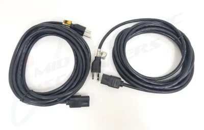 2 Tripp Lite 15ft Computer Power Cord Cable 5-15P to C13 10A 18AWG 125v - Image 1 of 4