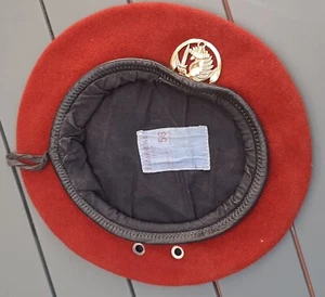 BERET PARACHUTISTE Amarante T56 réglementaire vintage modèle 1953 ORIGINAL - Bild 1 von 10