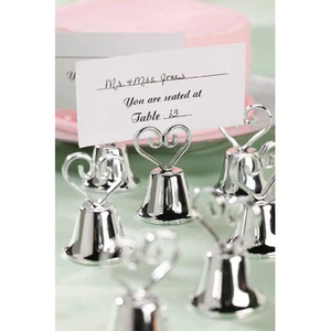 12er SET HERZ GLOCKE TISCHKARTENHALTER KÜSSENDE GLOCKE GESCHENKE VON VICTORIA LYNN - Bild 1 von 3