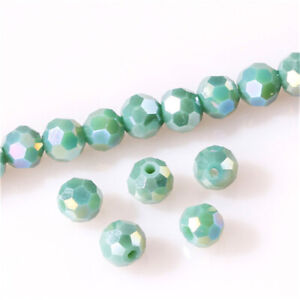 Diy 100Pc4Mm Round Crystal Glass Beads Green Ab Spacer Bead For Bracelet Jewelry
