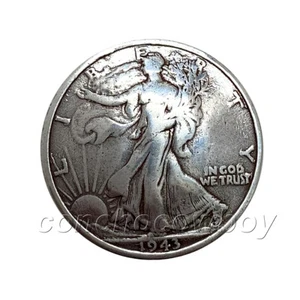 CRAFT TACK WALKING LIBERTY ANTIQUE REPRODUCTION COIN CONCHO 1-1/4" SCREW BACK - Picture 1 of 2