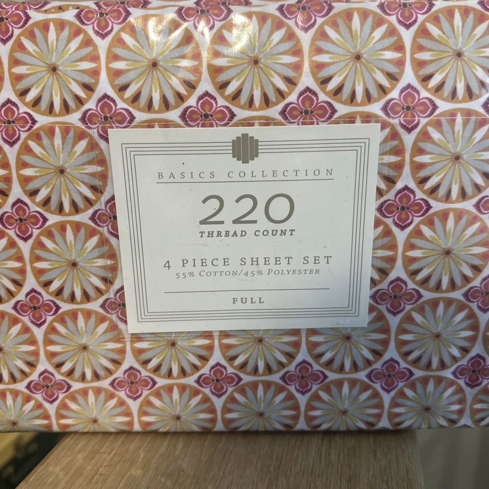 NUEVO Juego de sábanas de 4 piezas mandala de 220 hilos Easy Care Basics Collection Foto 1 de 1