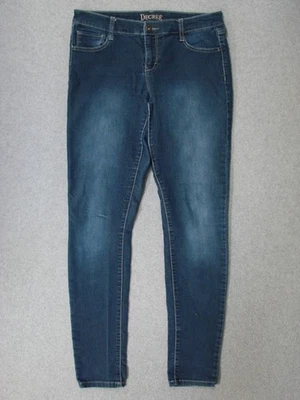 UB03449 **DECREE** SKINNY WOMENS JEANS sz11 DARK BLUE; NICE JEANS! — 第 1/4 张图片