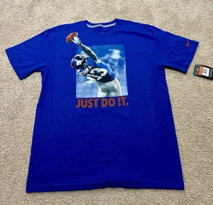 ODELL BECKHAM JR THE CATCH NEW YORK GIANTS JUST DO IT NIKE TEE SIZE LARGE NWT - Picture 1 of 4