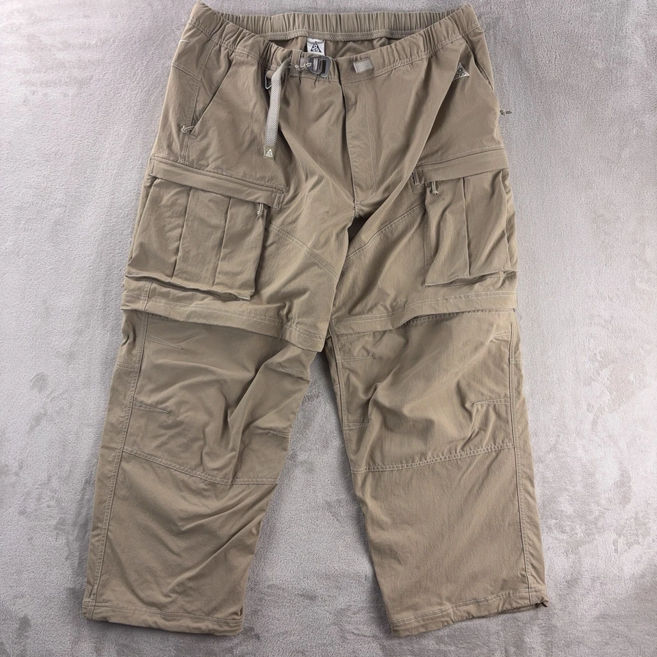 Pantalones cargo Nike ACG para hombre talla 3XL beige convertibles al aire libre utilitario nailon Foto 1 de 4