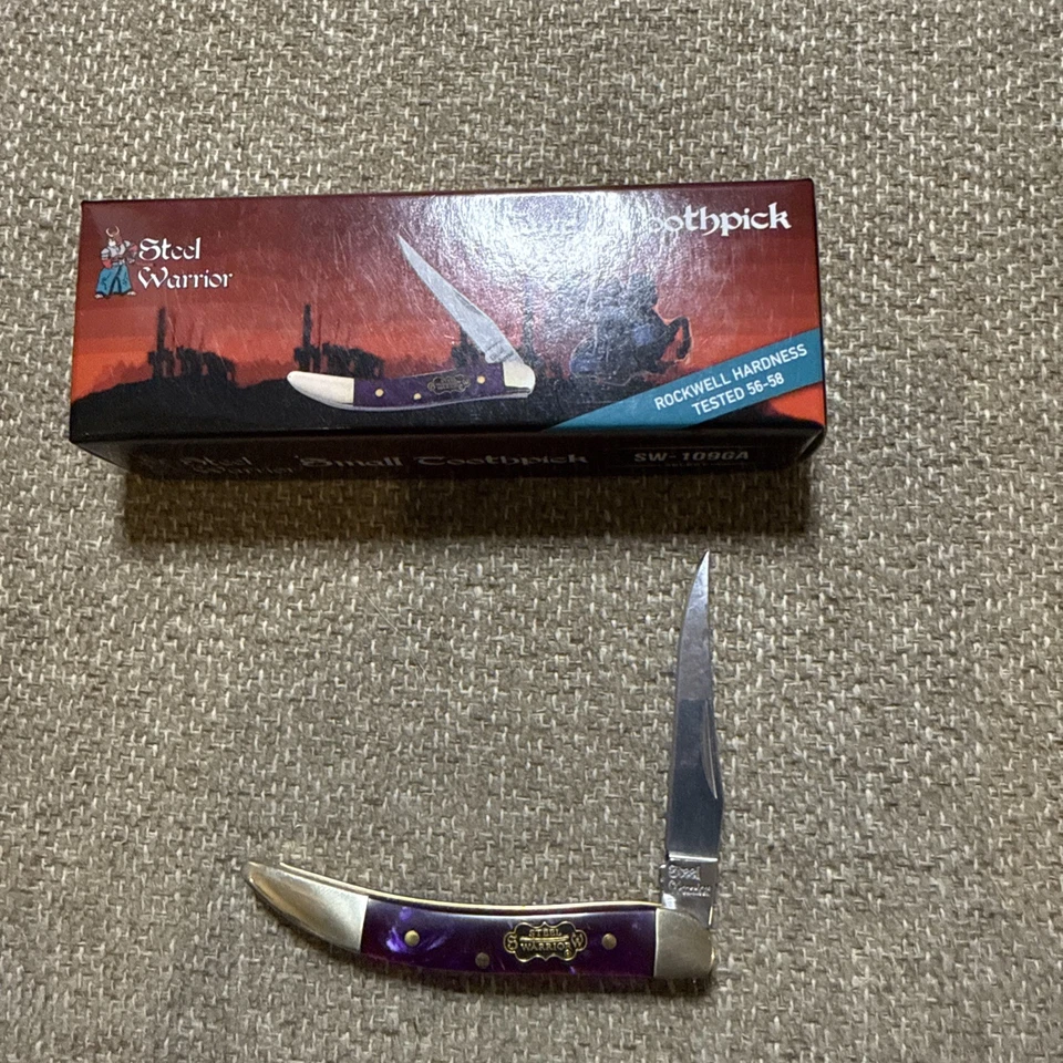 Cuchillo palillo de dientes pequeño FROST Steel Warrior uva púrpura acero inoxidable SW-109GA Foto 1 de 3