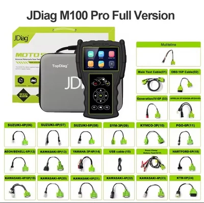 JDiag M100 Pro - Professional Motorcycle Diagnostic Scanner | Free Shipping - Image 1 of 4