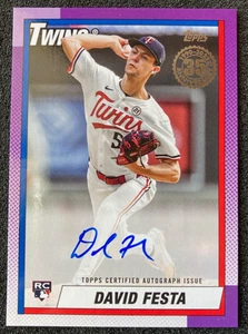 2025 Topps Series 2 1990 Topps #90A-DF DAVID FESTA ON CARD AUTO - Picture 1 of 2
