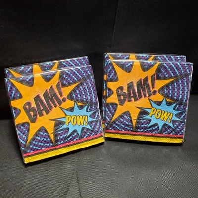 Servilletas de papel para bebidas de fiesta de cumpleaños de superhéroes/héroes ¡Nuevas! Pack de 16 Foto 1 de 3