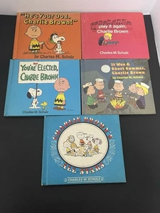 Lot Of 5 Vintage Charlie Brown Hardbound Books ,First Editions, Peanuts - Picture 1 of 24