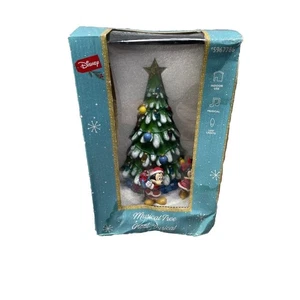 2024 Disney 9" LED Musical Mickey Minnie Christmas Tree Scene Decoration New - Picture 1 of 8