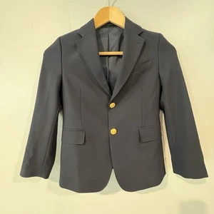 Vineyard Vines Kids' Boathouse Performance Wool Blazer Blue Anchor Buttons SZ 8 - Picture 1 of 10