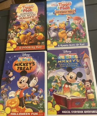 Mickey Mouse Clubhouse & My Friends Tigger & Pooh Lot Of 4 Playhouse Disney - Immagine 1 di 4