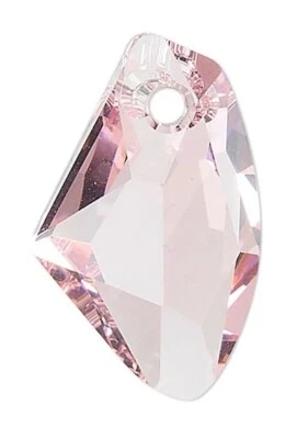 1 Colgante Vertical Galáctico Facetado Rosa Lt Cristal Swarovski 19x11mm (6656). Foto 1 de 2