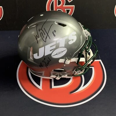 Wayne Chrebet New York Jets Firmado Auténtico Casco Flash Autografiado Steiner Foto 1 de 4