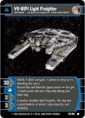 STAR WARS FREE NEW HOPE BOOSTER + YV-664 LIGHT FREIGHTER 179/180 FOIL NM scratch - Image 1 of 2