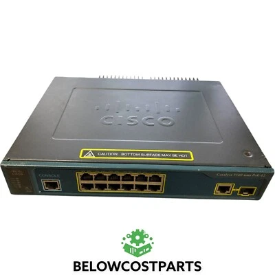 Cisco WS-C3560-12PC-S 12-Port PoE Managed Switch With Cab – Rackmount Gigabit 🌐 - Image 1 of 3