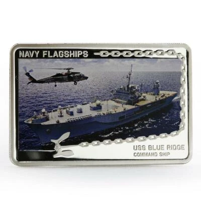 Tanzania 500 shillings Navy Flagships series USS Blue Ridge silver coin 2014 - Image 1 of 4