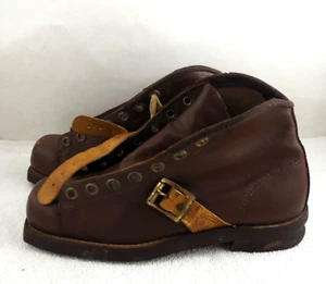 Botas de esquí de nieve vintage de 1930 ""Sandler of Boston"" talla 8 - Imagen 1 de 13