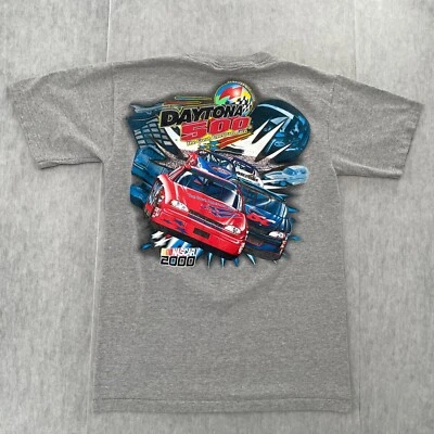 Camisa DE COLECCIÓN Daytona 500 Adulto Gris Medio Cuello Redondo Nascar 2000 Logo Para Hombres M Y2K Foto 1 de 4
