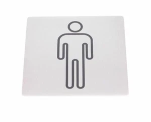 Hinweisschild WC-Herren quadratisch Toilettenschild WC-Herren WC-Schild Pissoir - Picture 1 of 1