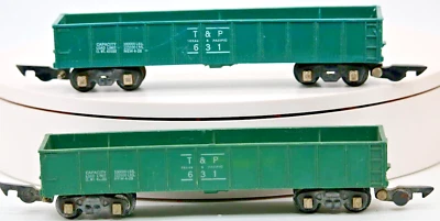 TWO American Flyer  AC Gilbert Texas & Pacific T & P Gondola Car #631 (Set of 2) - Image 1 of 4