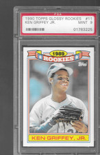 1990 TOPPS GLOSSY ROOKIES # 11 GRIFFEY PSA 9 MINT