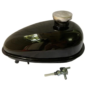 49-80cc Motor Bicycle 3L Iron Gasoline Gas Motorized Bike Fuel Tank Petocok Cap - Picture 1 of 11