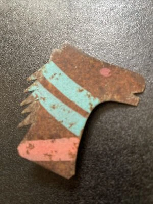 Ivan Barnett Folk Artisan Sheet Metal Sculpture Horse Brooch/Pin 1988 Tarnish Cf - Image 1 of 4