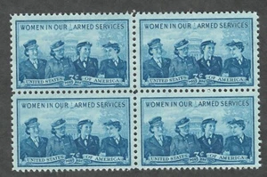 US. 1013.3c. Women in the U.S Armed Service Issue. Block of 4. MNH. 1952 - Picture 1 of 1
