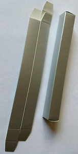 2x Fountain Ink Ballpoint Pen Pencil Silver Gray Cardboard Gift Box Case Holder - Picture 1 of 1