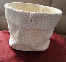 Ikea storage white material flexi circular basket space saver