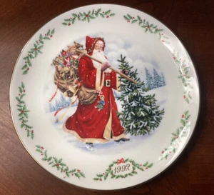 Lenox International Weihnachtsmann Teller Kris Kringle 1992, #Q0283 - Bild 1 von 2