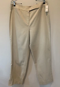 NWT $69 TALBOTS ESTABLISHED 1947 WOMEN DRESS PANTS BEIGE Khaki STRETCH SIZE 8 - Picture 1 of 9