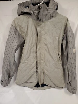 BURTON Dryride Gray Pin Stripped Snowboarding Jacket Size XS Womens - Image 1 of 4