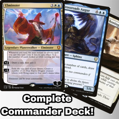 MTG Commander EDH Deck Elminster 100 Magic Cards Custom Deck U/W Flyers Scry - Image 1 of 4