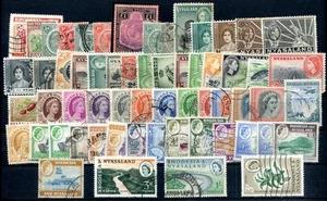 BRITISH SOUTH RHODESIA + NYASALAND Lot 142 Stamps HIGH CATALOG VALUE - Picture 1 of 2