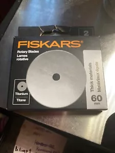 Fiskars 60mm Titanium Rotary Cutter Replacement Blade 2pk! Fast Ship!⭐️ - Picture 1 of 2
