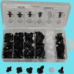 100X Combinación de remaches de empuje para kit de fijación de plástico de Sets - Imagen 1 de 9