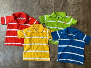 Wrangler 18 Month Polo Shirts Boys Toddler Colorful Striped Short Sleeve Collar - Picture 1 of 6