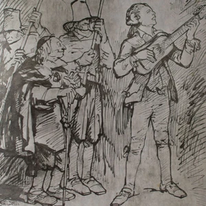 Bernard Naudin Barde Kalligrafie Konzert Programm Paul Poiret Lichtdruck 1911 - Picture 1 of 5